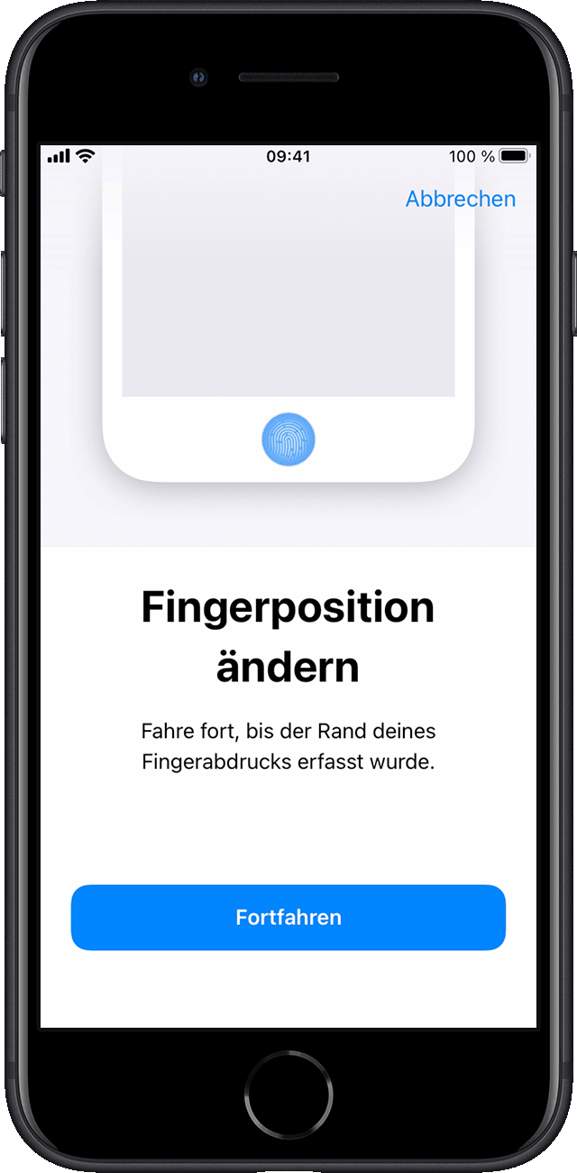 iOS15-iPhone-SE-Einstellungen-Touch-ID-Code-einrichten-Fingerposition-ändern