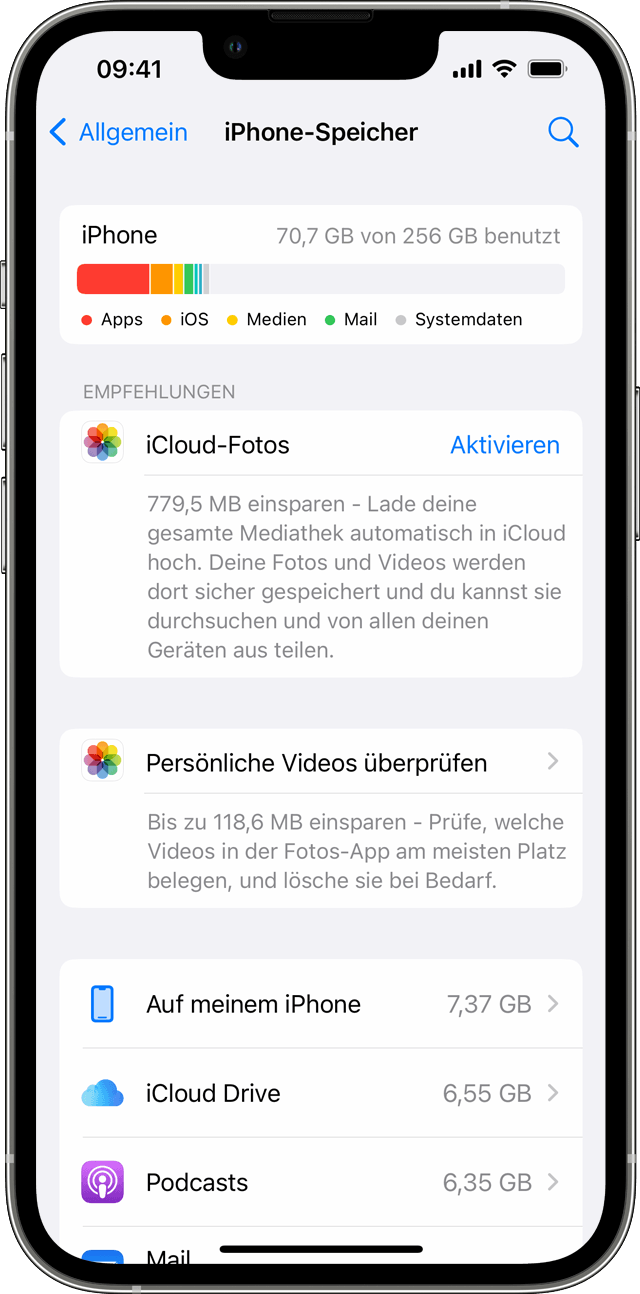 iOS16-iPhone13-Pro-Einstellungen-Allgemein-iPhone-Speicherplatz