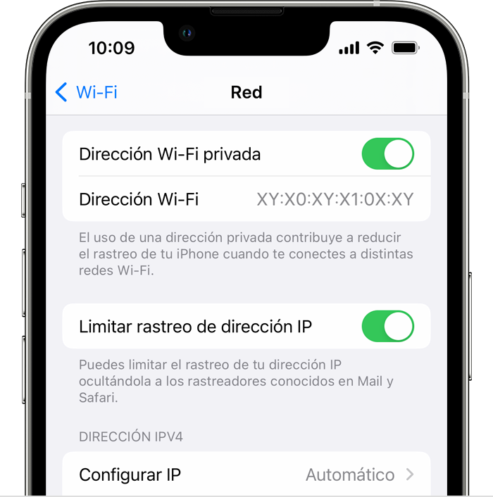 On iPhone, turn Private Wi-Fi Address on or off in the Settings app