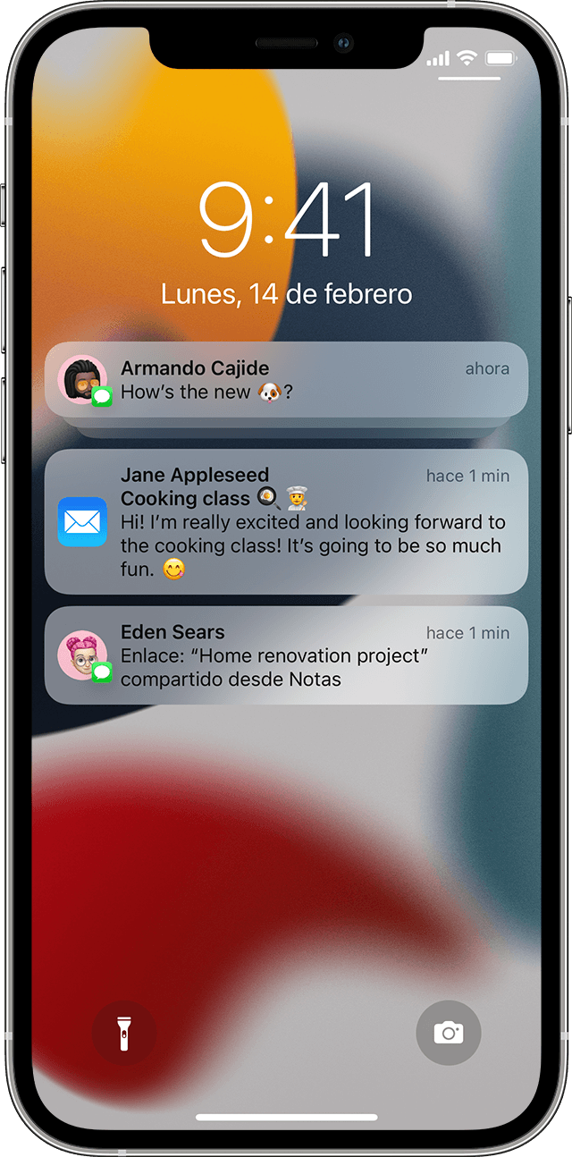 pantalla que muestra notificaciones en el iPhone 12 Pro
