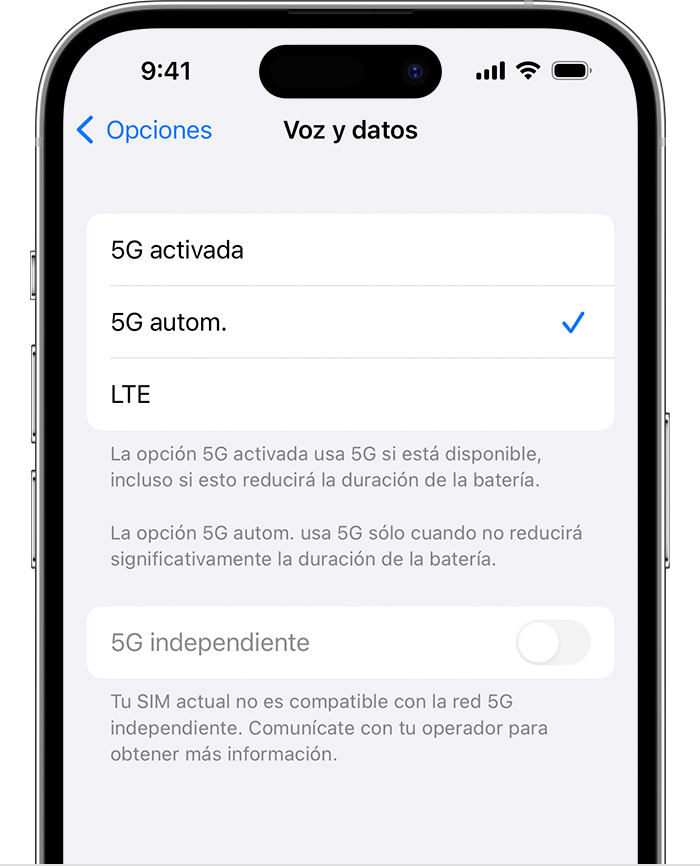 Usar la red 5G con el iPhone - Soporte técnico de Apple (US)