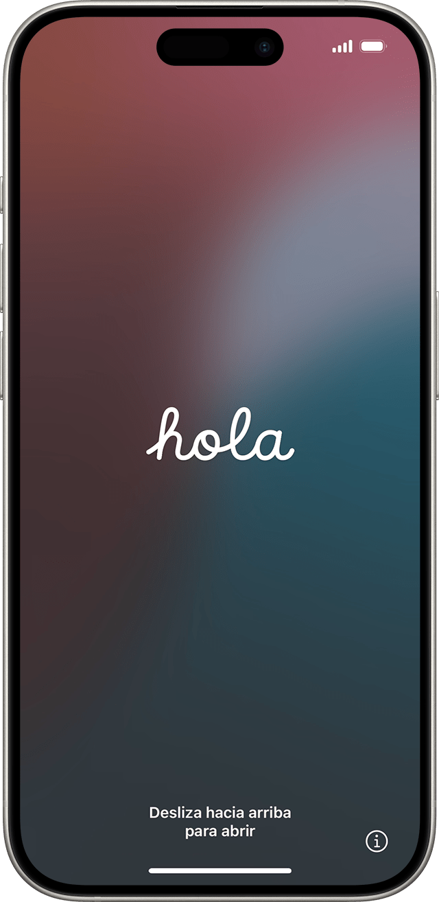 La pantalla de saludo en iOS 18.