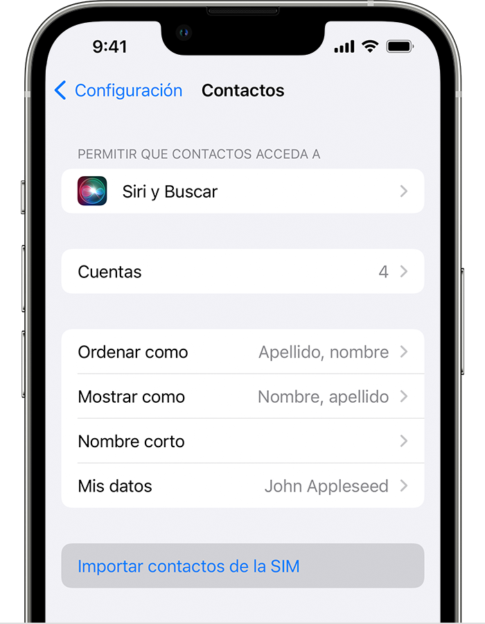 Importar los contactos de la tarjeta SIM al iPhone - Soporte técnico de  Apple (US)