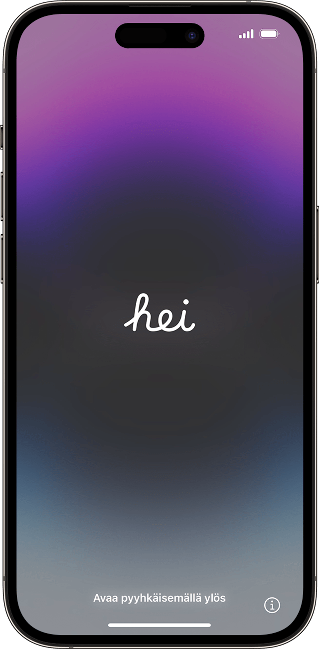 Hei-näyttö iOS 17:ssä.