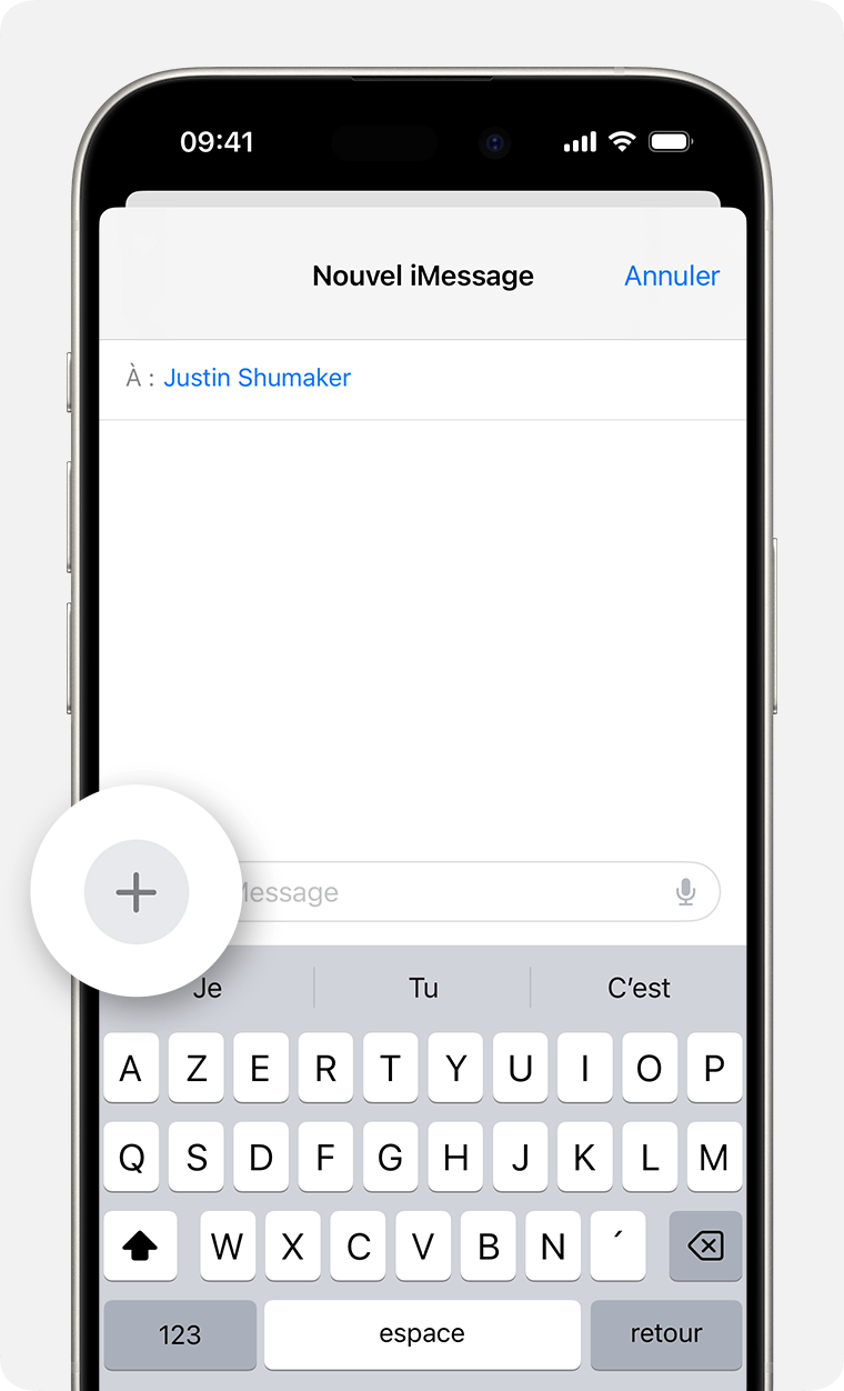 iPhone montrant comment trouver des apps iMessage