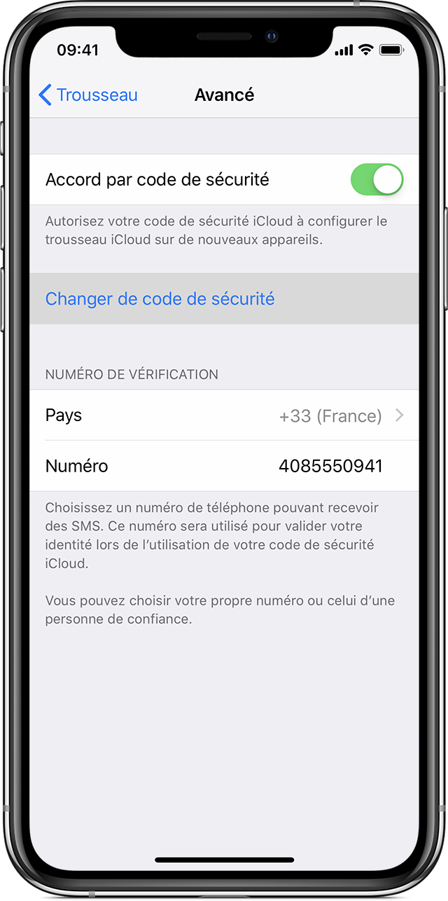 iPhone showing Approve with Security Code turned on