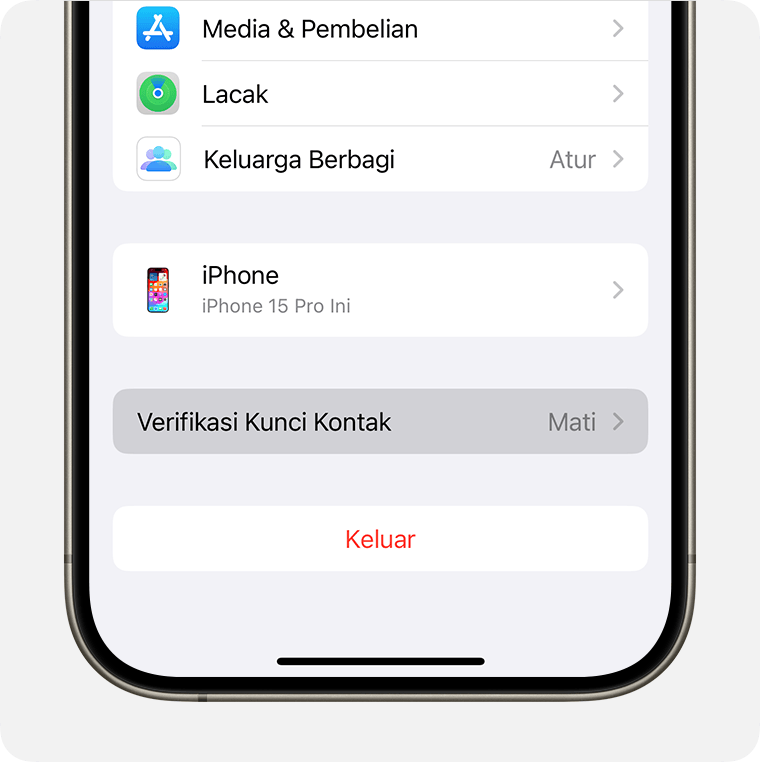 Turn on Contact Verification Key in iPhone settings.