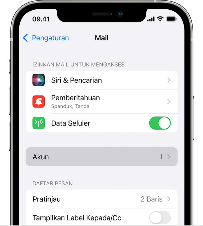 Go to Settings > Mail to begin to set up your email account automatically on your iPhone.
