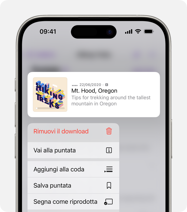 L’opzione Rimuovi il download su iPhone.