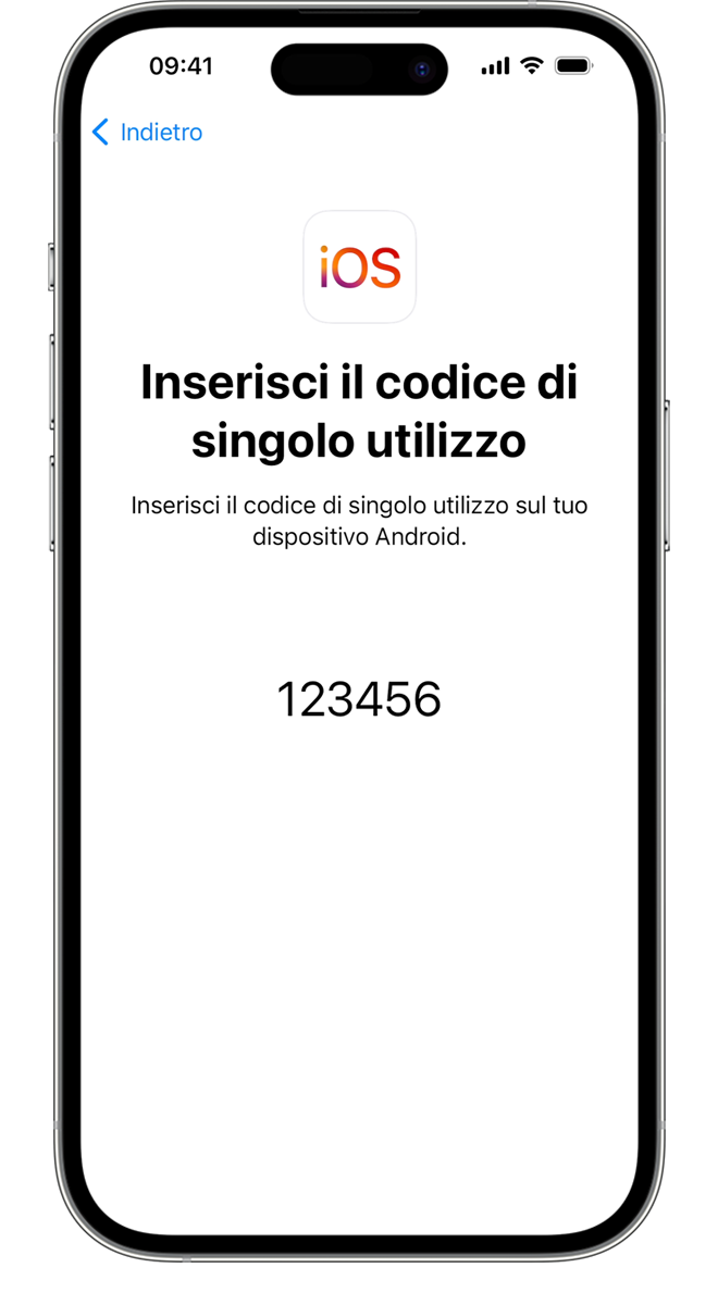 Un codice utilizzabile una sola volta conferma che i due dispositivi sono connessi.