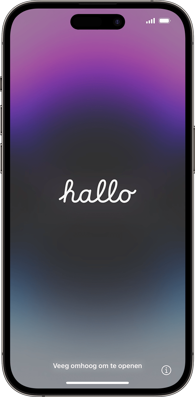 Het Hallo-scherm in iOS 17.