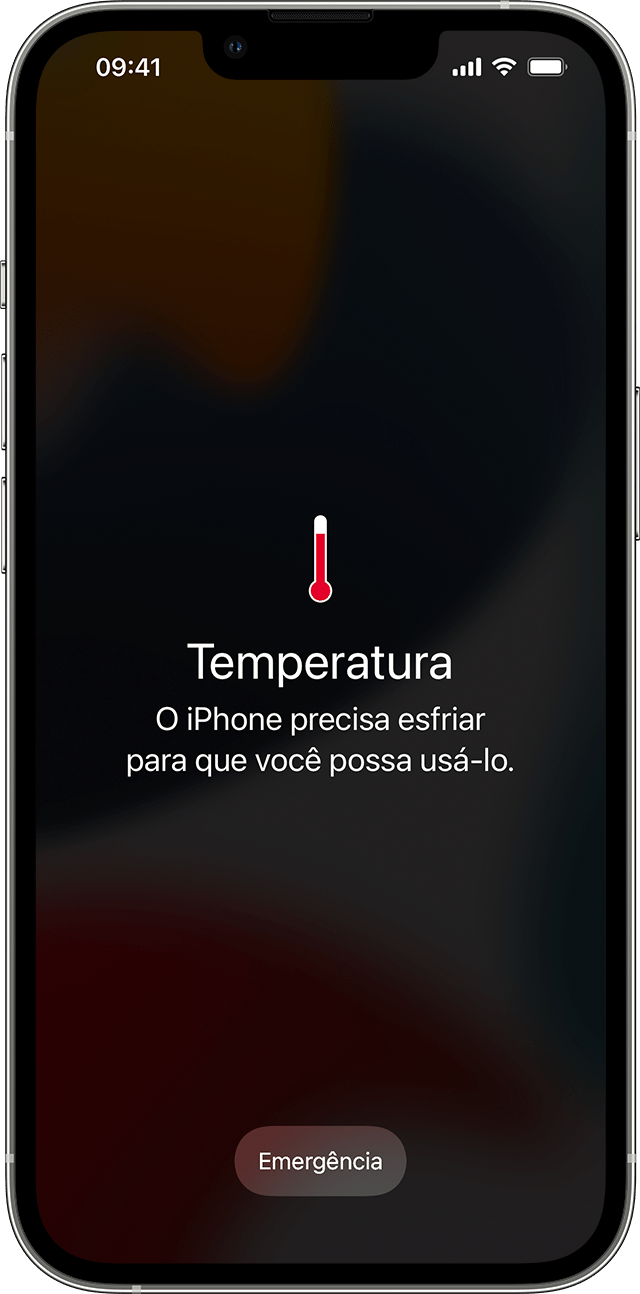 Imagem mostrando um aviso de temperatura.