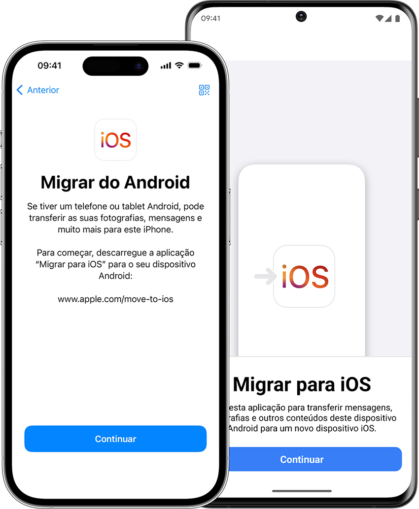A app "Migrar para iOS" ajuda a transferir dados do telemóvel Android para um novo iPhone.
