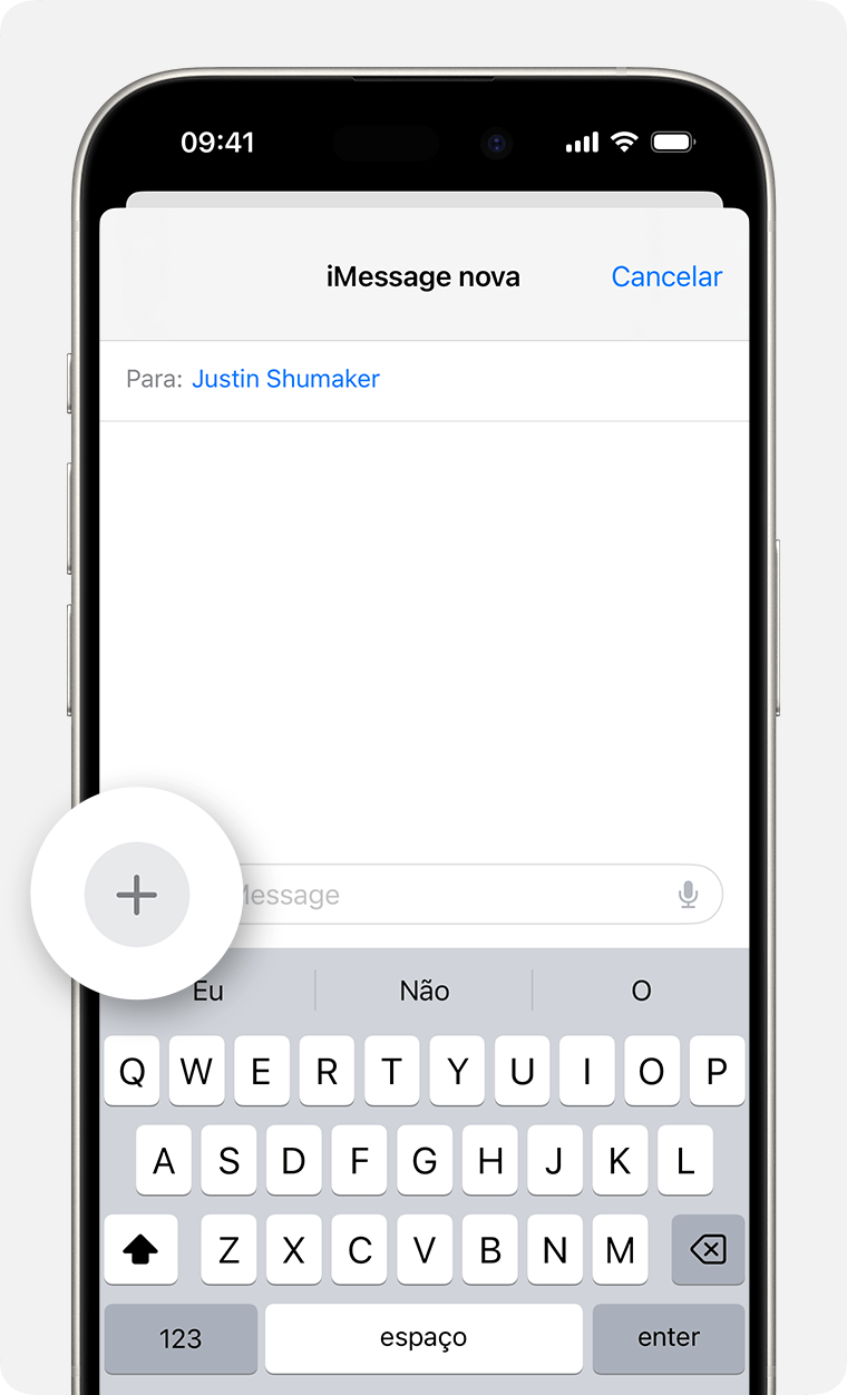 Um iPhone a mostrar como localizar as apps do iMessage