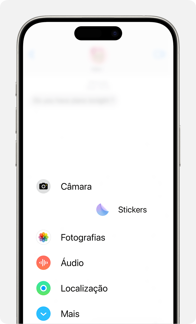 Um iPhone a mostrar como reorganizar as apps do iMessage