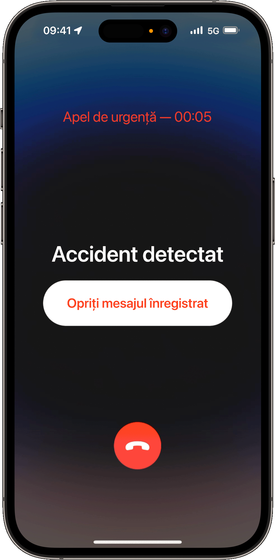 Atunci când nu ești capabil să reacționezi, dispozitivul tău iPhone contactează serviciile de urgență și redă un mesaj înregistrat