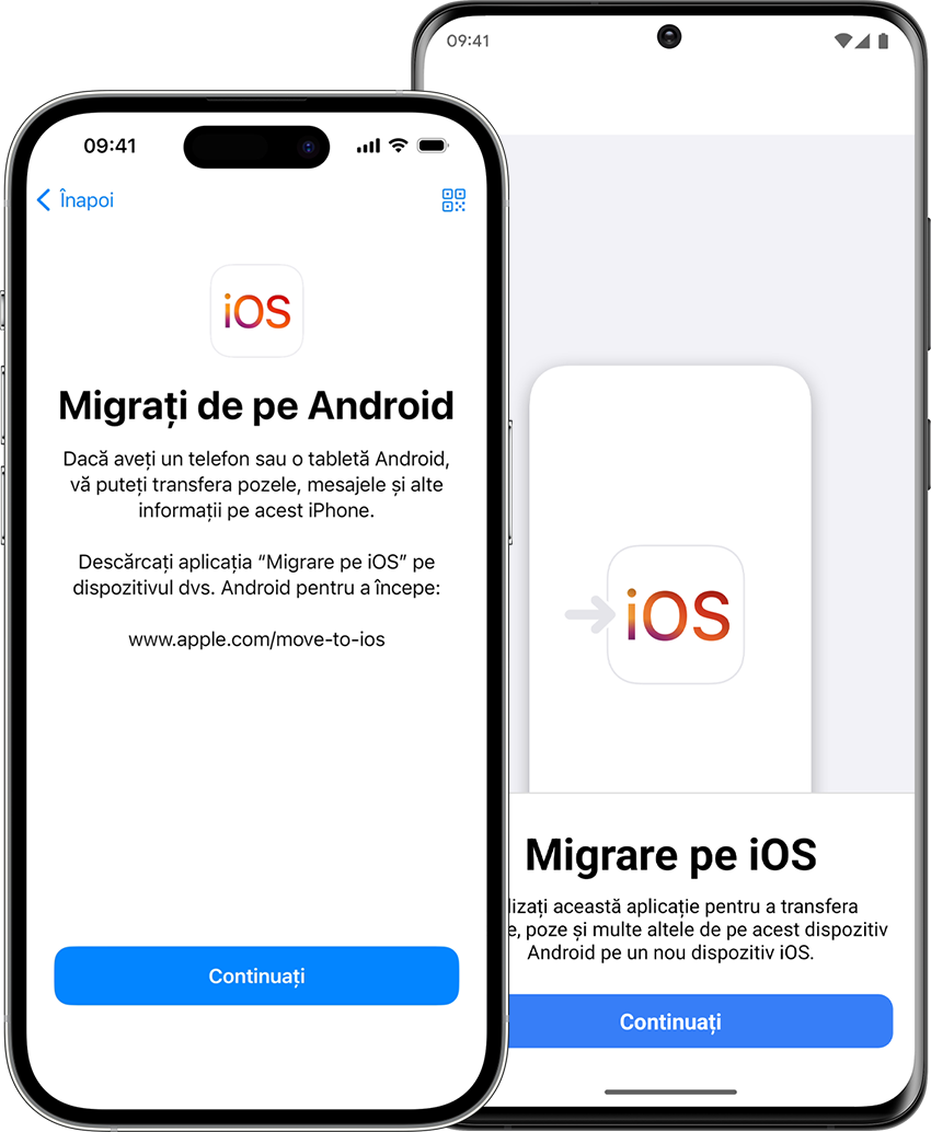 Aplicația „Migrare pe iOS” ajută la transferul datelor de pe telefonul Android pe un nou dispozitiv iPhone.