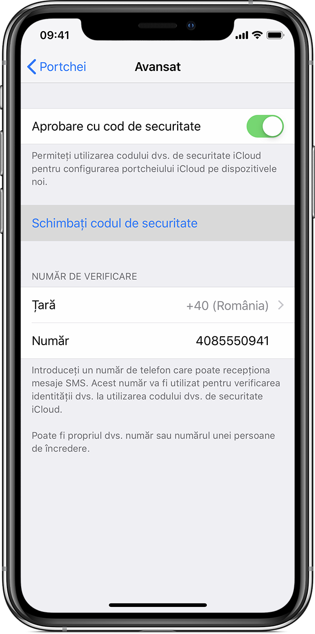 iPhone showing Approve with Security Code turned on