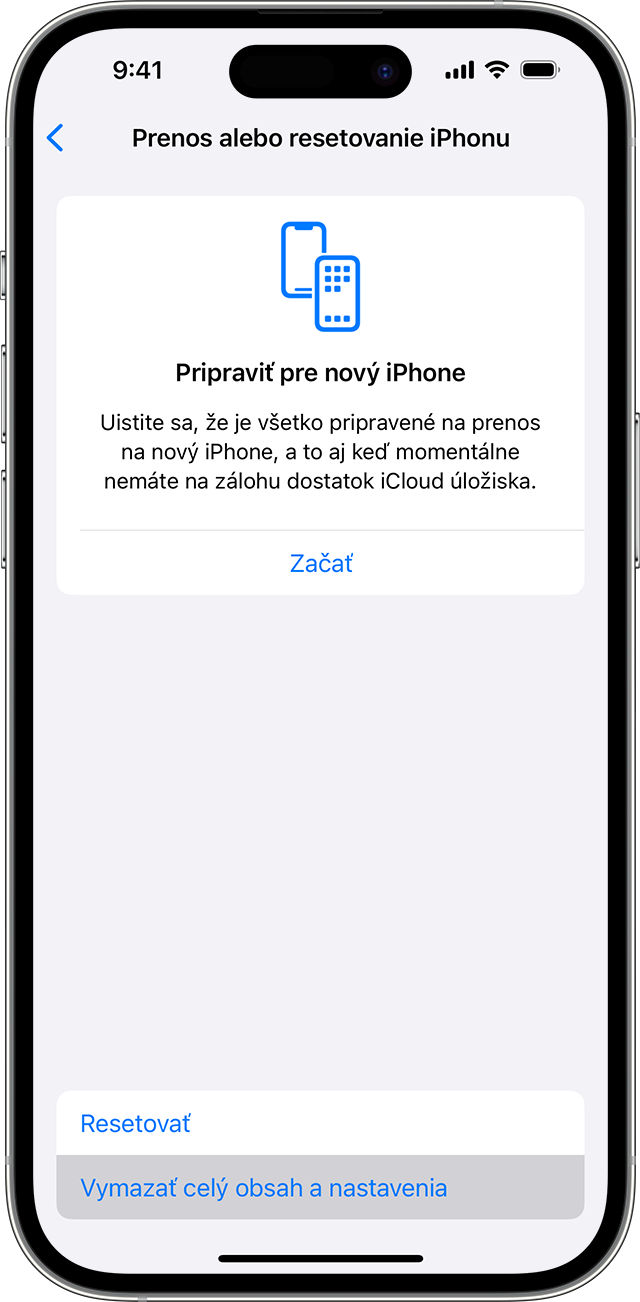 V nastaveniach iPhonu použite možnosť Vymazať celý obsah a nastavenia, aby ste vymazali svoje osobné údaje.