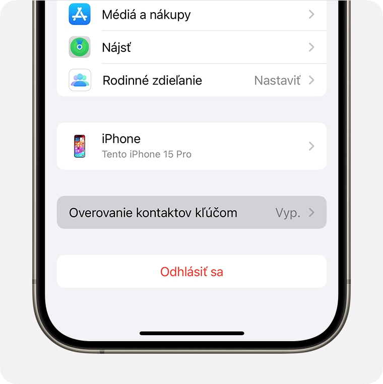 Turn on Contact Verification Key in iPhone settings.