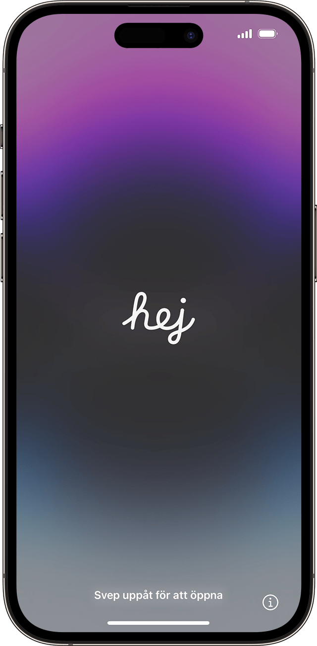 Välkomstskärmen i iOS 17.