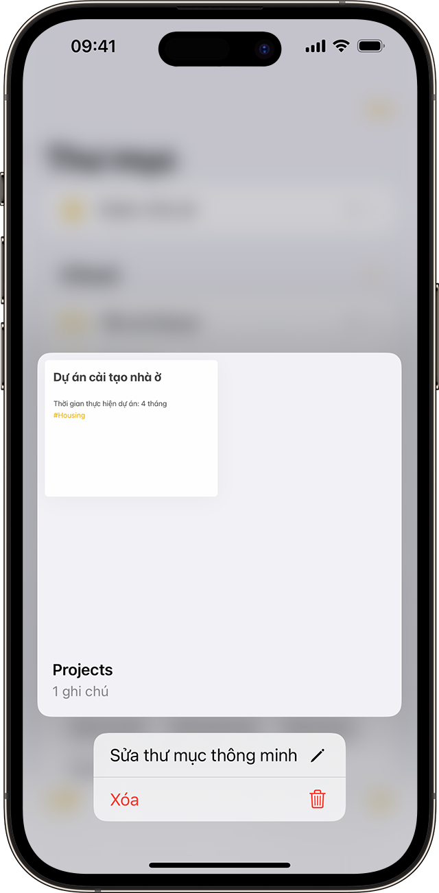 Trong iOS 16, bạn có thể sửa tên Thư mục thông minh trong Ghi chú.
