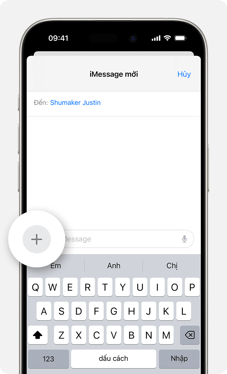 iPhone hiển thị cách tìm ứng dụng iMessage