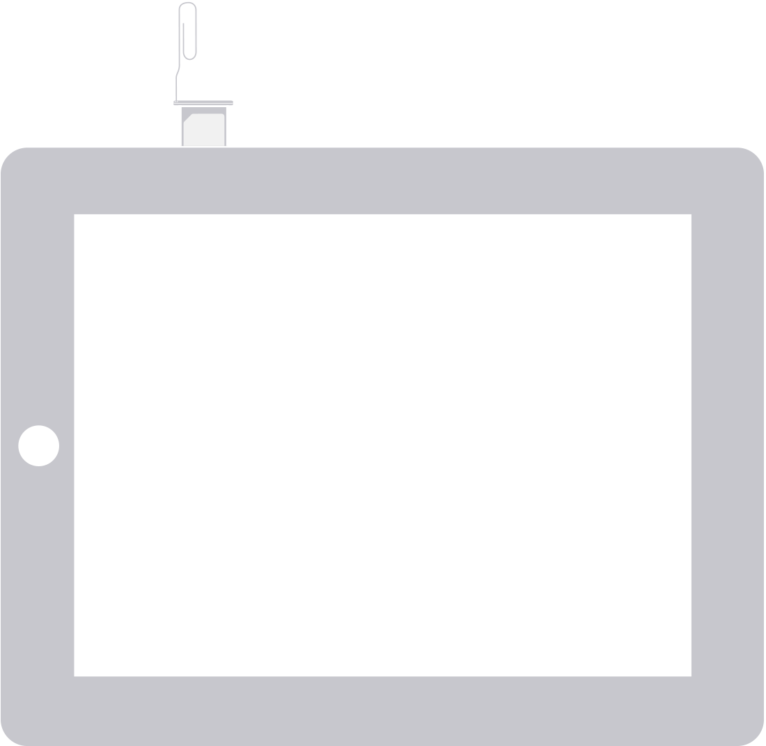 Image d’un iPad avec carte SIM