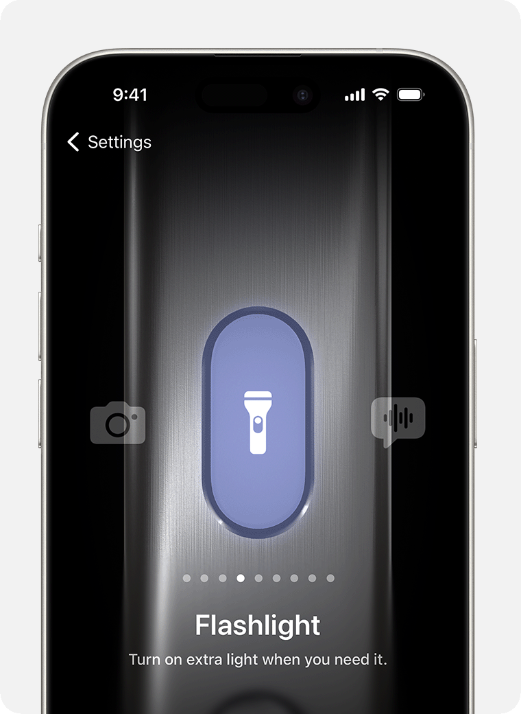 On the iPhone 15 Pro and iPhone 15 Pro Max, you can assign things like your Flashlight to the Action Button.