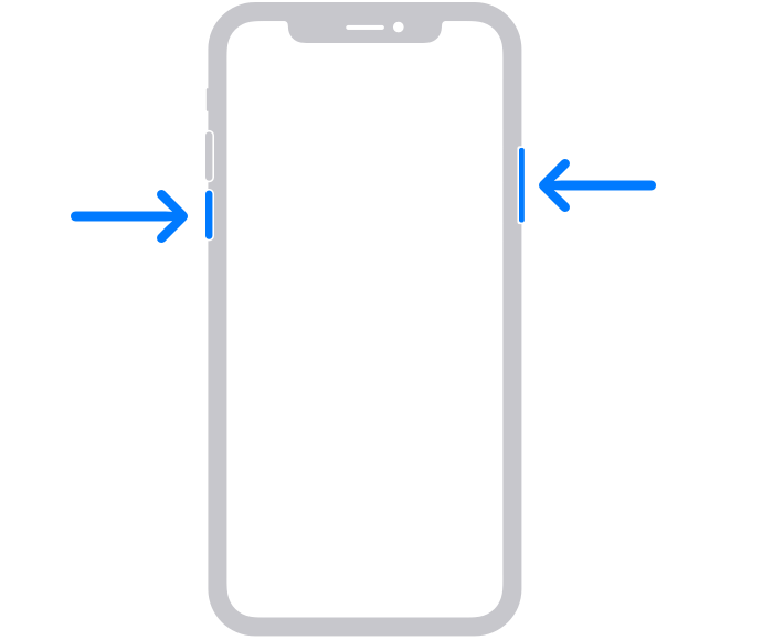 The volume button is located on the left-hand side of the device, and the side button is located on the right