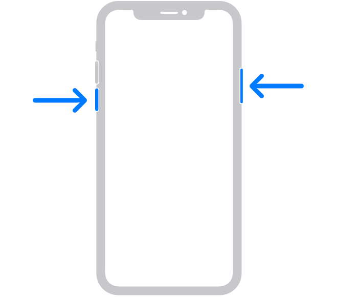 Les boutons de volume se trouvent sur le côté gauche de l’appareil, et le bouton latéral sur le côté droit.