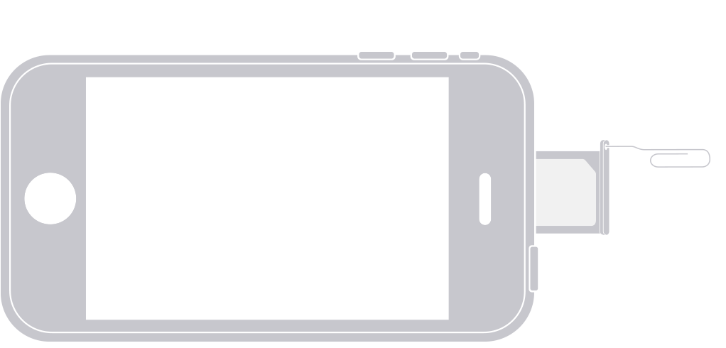 La imagen muestra la SIM en la parte superior del iPhone