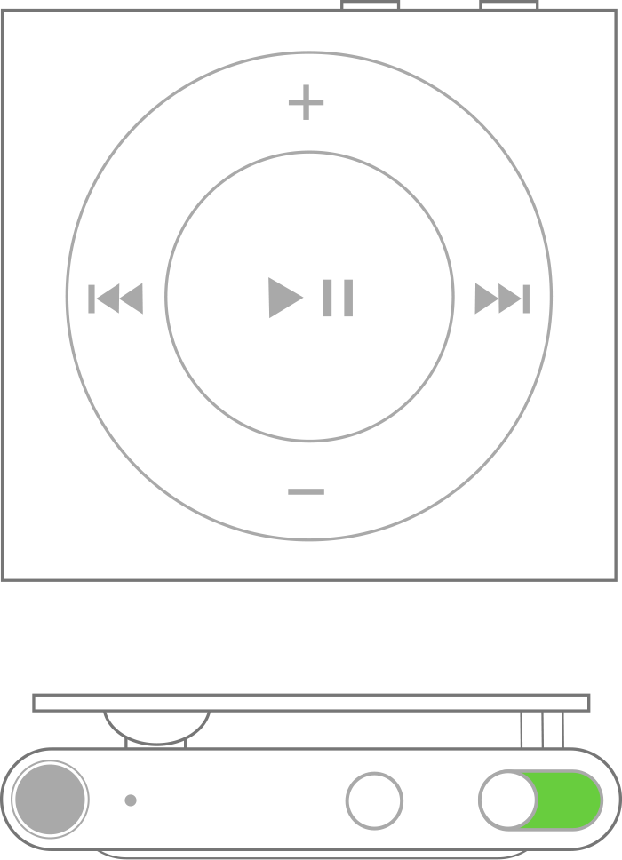 บังคับรีสตาร์ท iPod shuffle