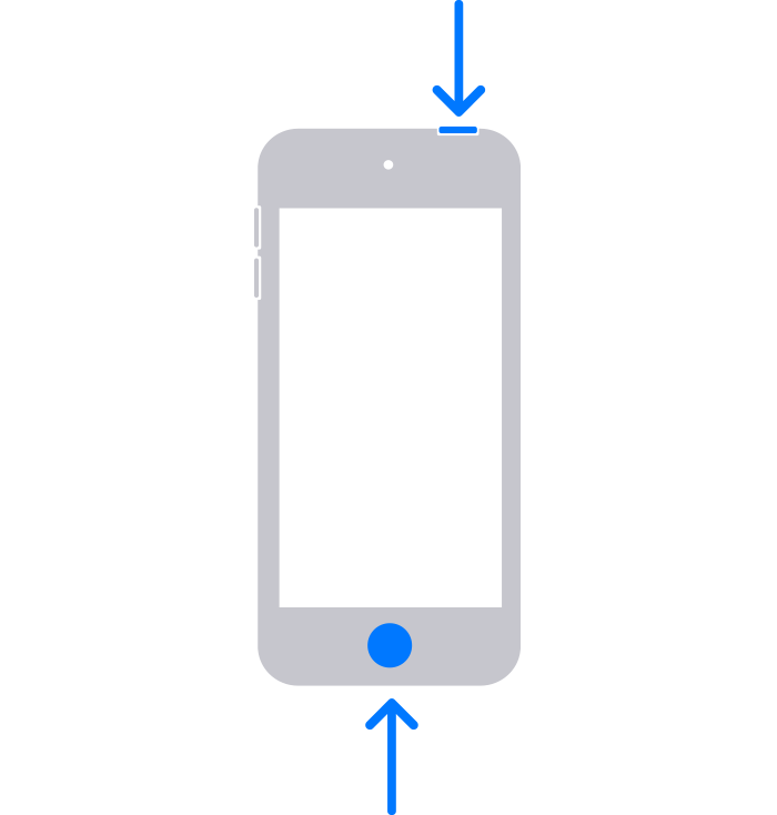 iPod touch/iPod touch（第 6 代），强制重新启动