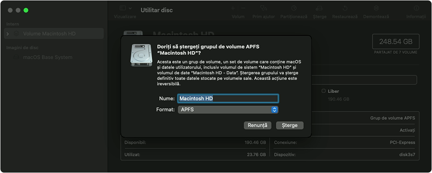 macos-monterey-recuperare-mod-disc-utilitar-ștergere-volum-grup