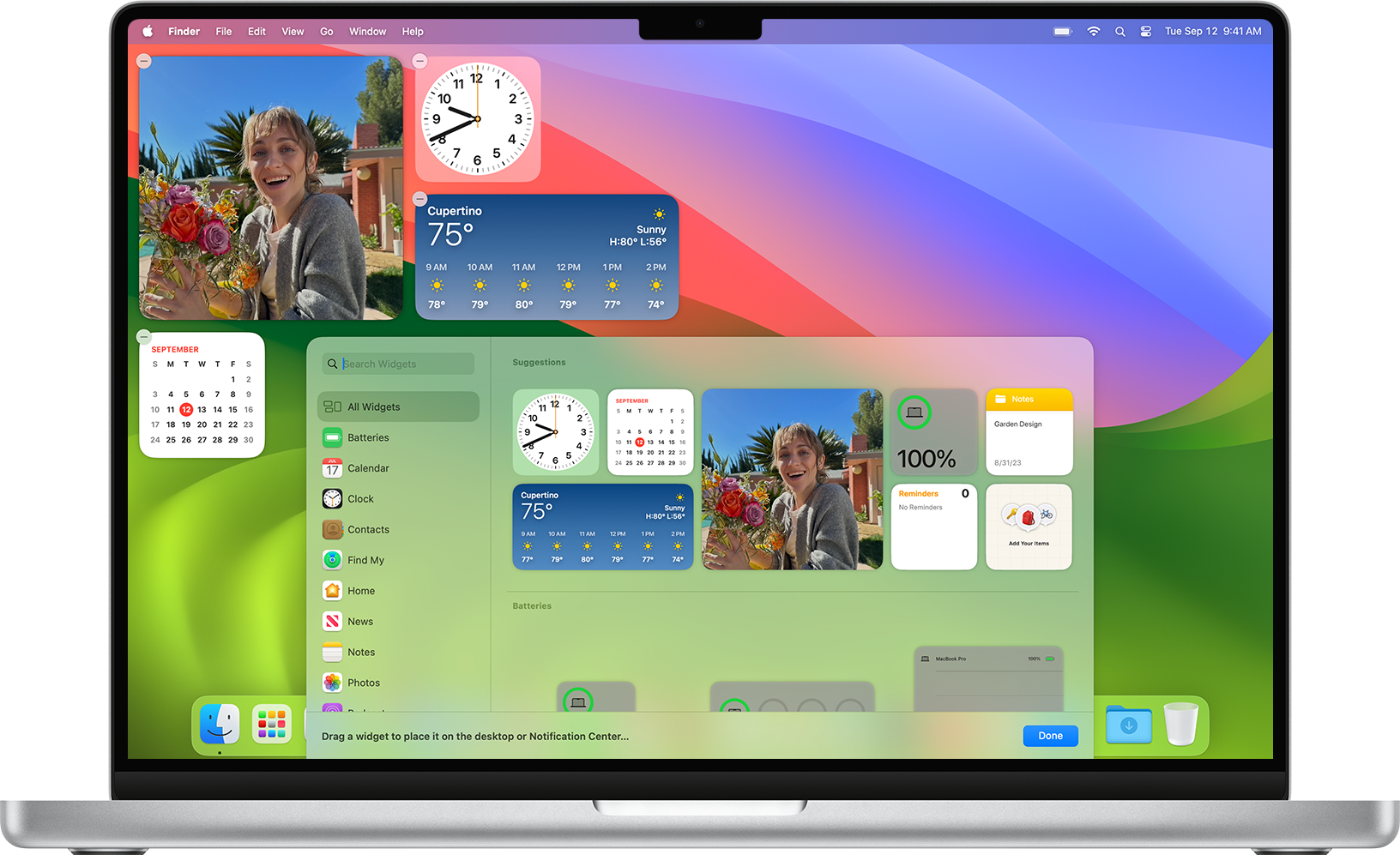 add widgets to mac