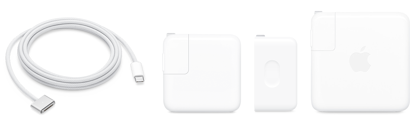 USB-C til MagSafe og USB-C-strømforsyning på 30 W