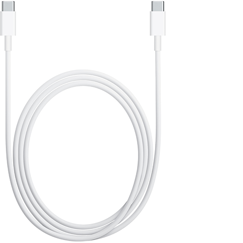 Vista superior del cable de carga de USB-C a USB-C