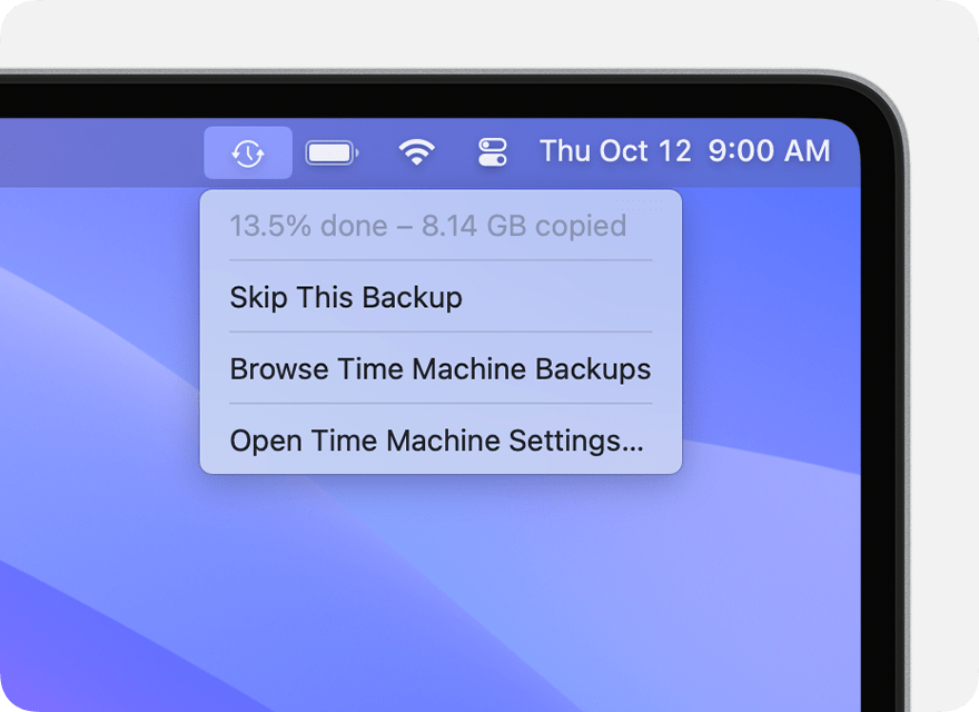 Use Time Machine to back up Apple Support CA