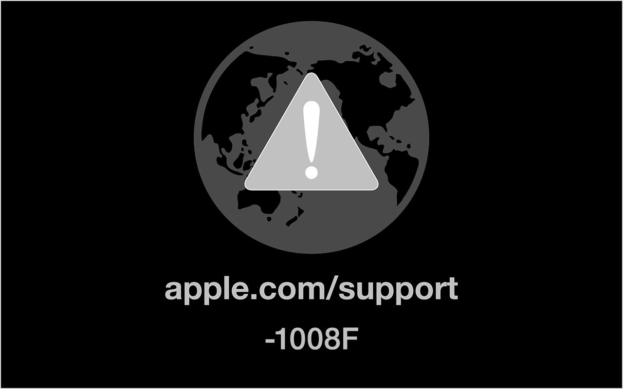 Ειδοποίηση ανάκτησης 1008f σε macOS Catalina