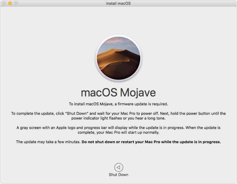Install macOS screen