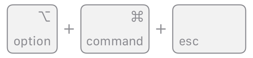 كيفية فرض الإنهاء على Mac: اضغط على Option-Command-Esc