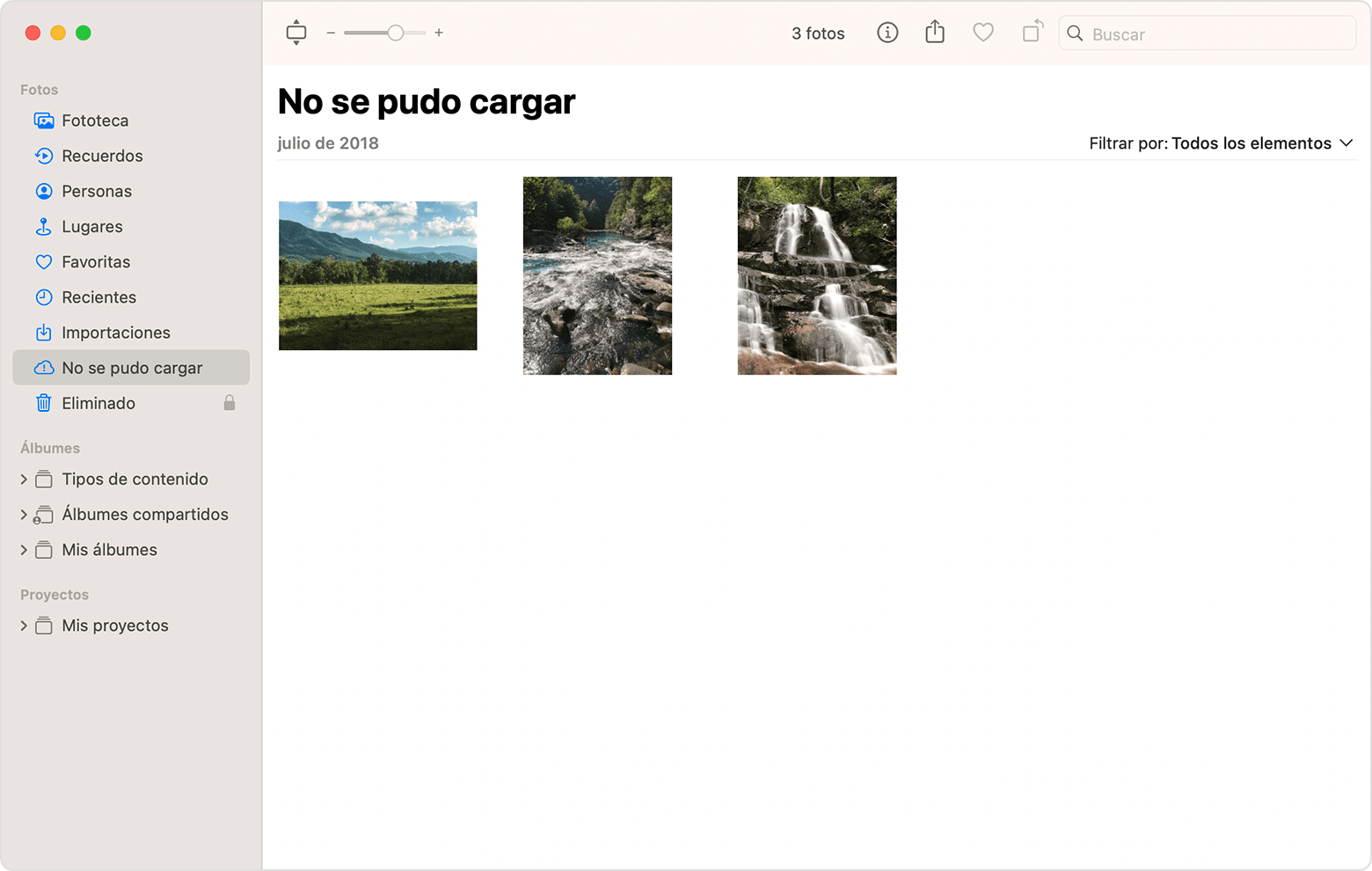You can see photos that did not upload to your iCloud Photo Library in the Unable to Upload folder.