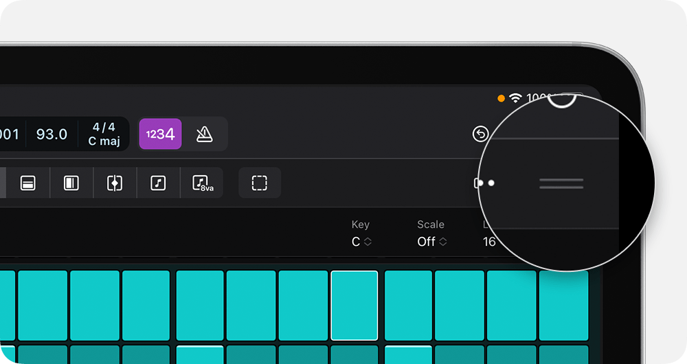 Resize handle in the Step Sequencer window.