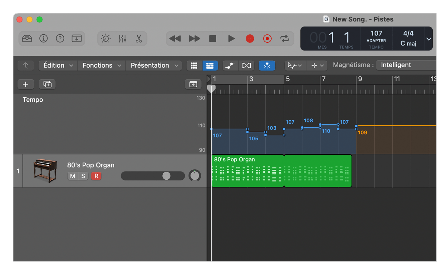 Adapter le tempo automatiquement dans Logic Pro pour Mac - Assistance ...