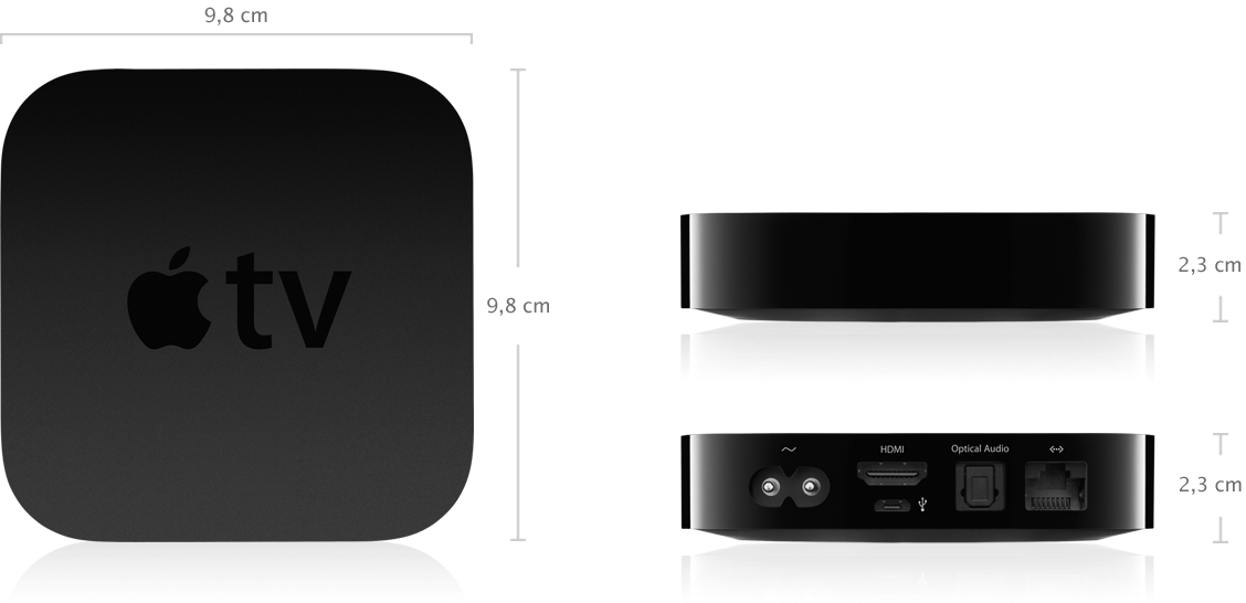 Apple TV (3. generasjon) - Tekniske spesifikasjoner - Apple-kundestøtte (NO)