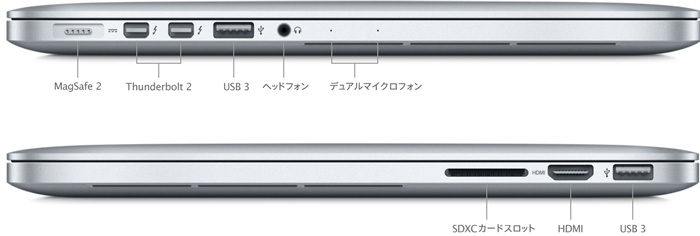MacBook Pro (Retina, 15-inch, Mid 2014) - 技術仕様 - Apple ...