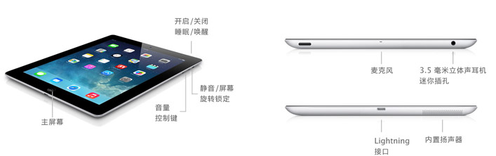 iPad (第4 代) - 技术规格- 官方Apple 支持(中国)