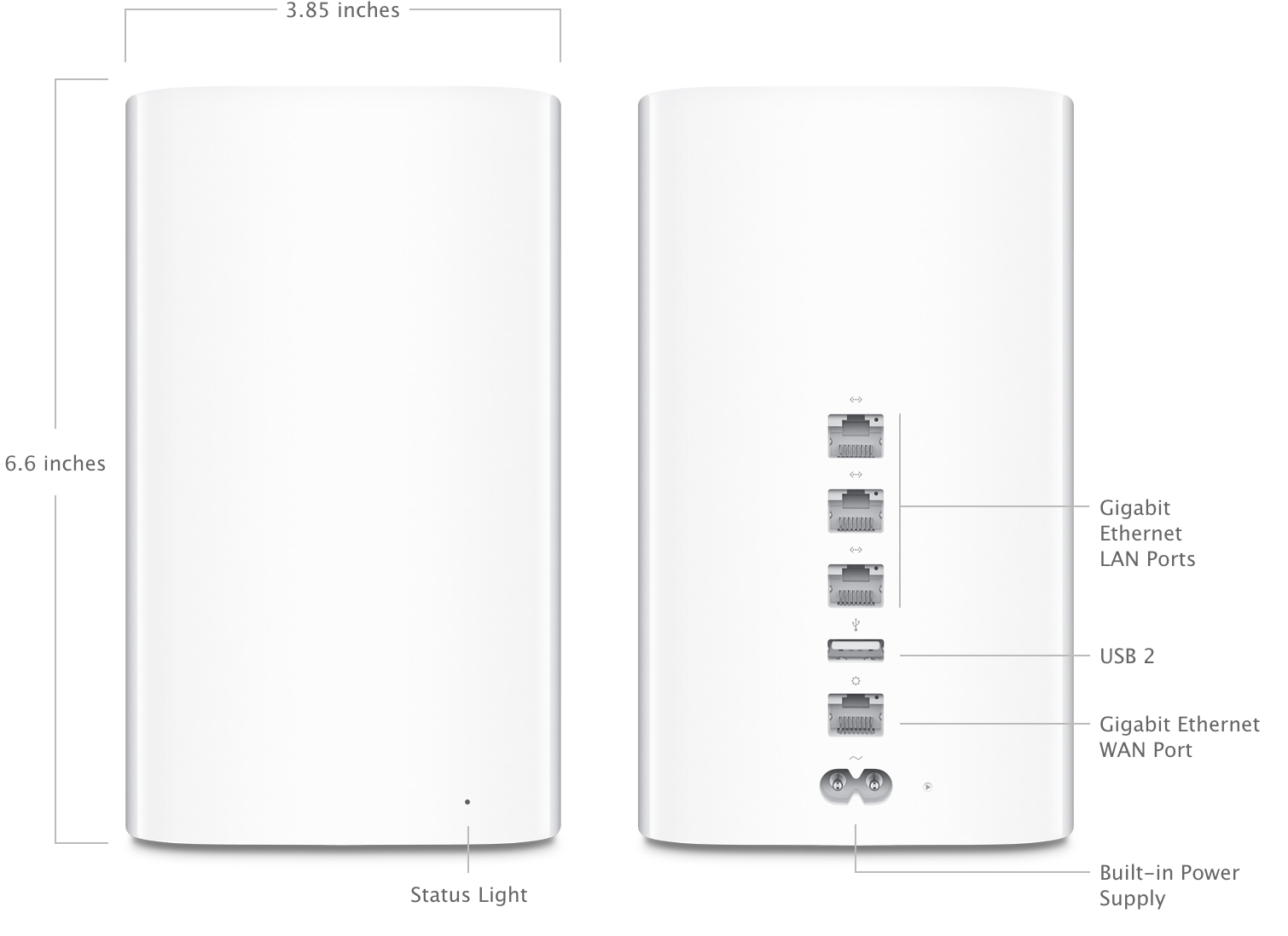 AirPort Time Capsule 802.11ac - Technical Specifications - Apple 